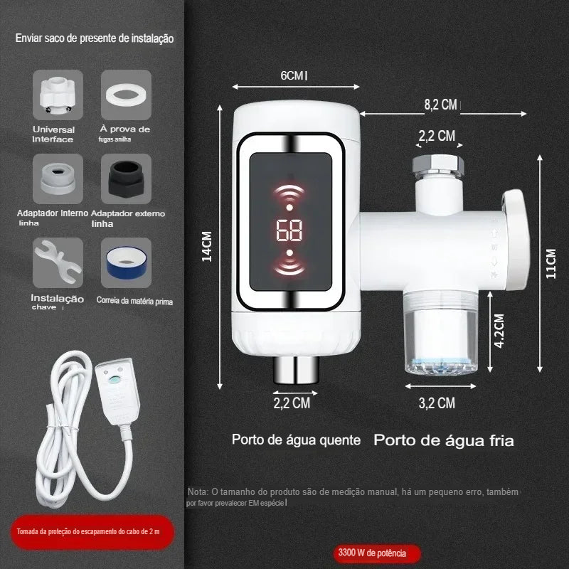 🔥Transforme Sua Torneira em Elétrica! Aquecimento Instantâneo Digital – Recarregável e Sem Fio